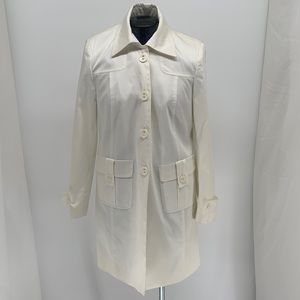 Tribal• Cream, Lightweight Spring Coat with Pockets Sz10